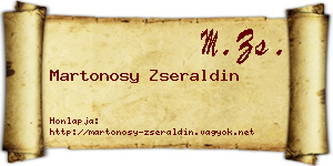 Martonosy Zseraldin névjegykártya